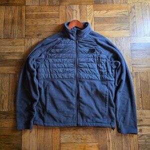New Balance Men's Fleece Full Zip Jacket Zip Quilted L Large Gray